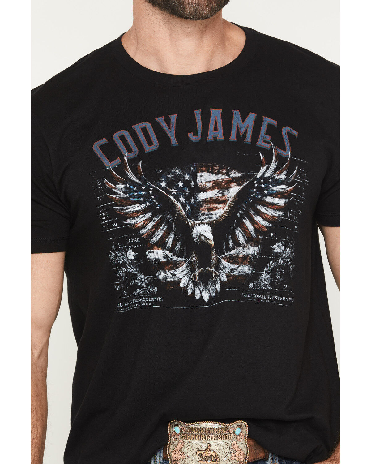 Image #3 - Cody James Men's Eagle Patriotic Short Sleeve Graphic T-Shirt, Black, hi-res