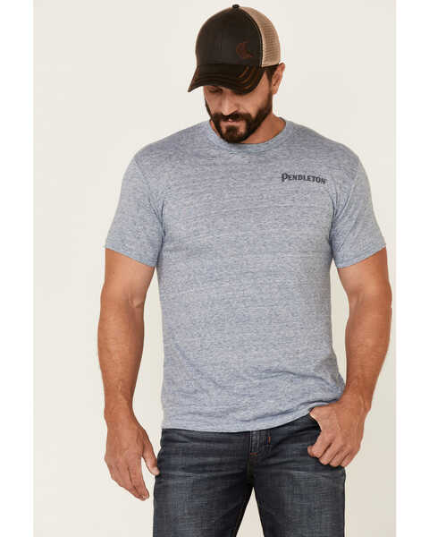 Pendleton Men's Harding All-Over Back Graphic Short Sleeve T-Shirt , Blue, hi-res