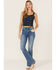 Image #2 - Idyllwind Women's Pineview Corset Star Print Tank Top, Navy, hi-res