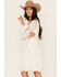 Image #2 - Shyanne Women's Lace Long Sleeve Button-Down Mini Dress, Off White, hi-res
