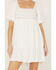 Molly Bracken Women's Puff Sleeve Open Back Mini Dress, , hi-res