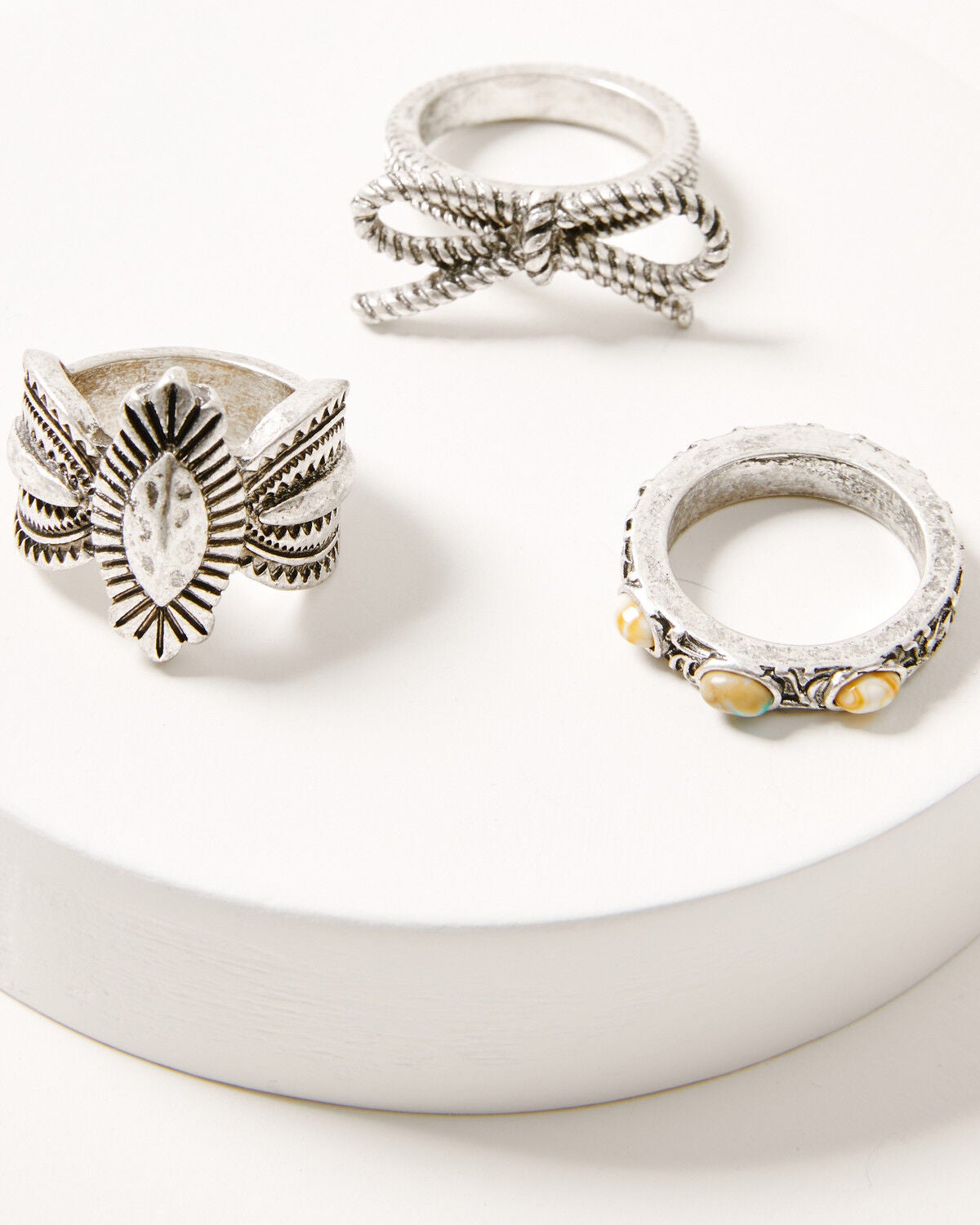 Shyanne Women's Sedona Sky Ring Set - 3 Piece, Silver, hi-res