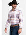 Image #3 - Scully Signature Soft Series Men's Large Plaid Snap Long Sleeve Western Shirt, Brown, hi-res
