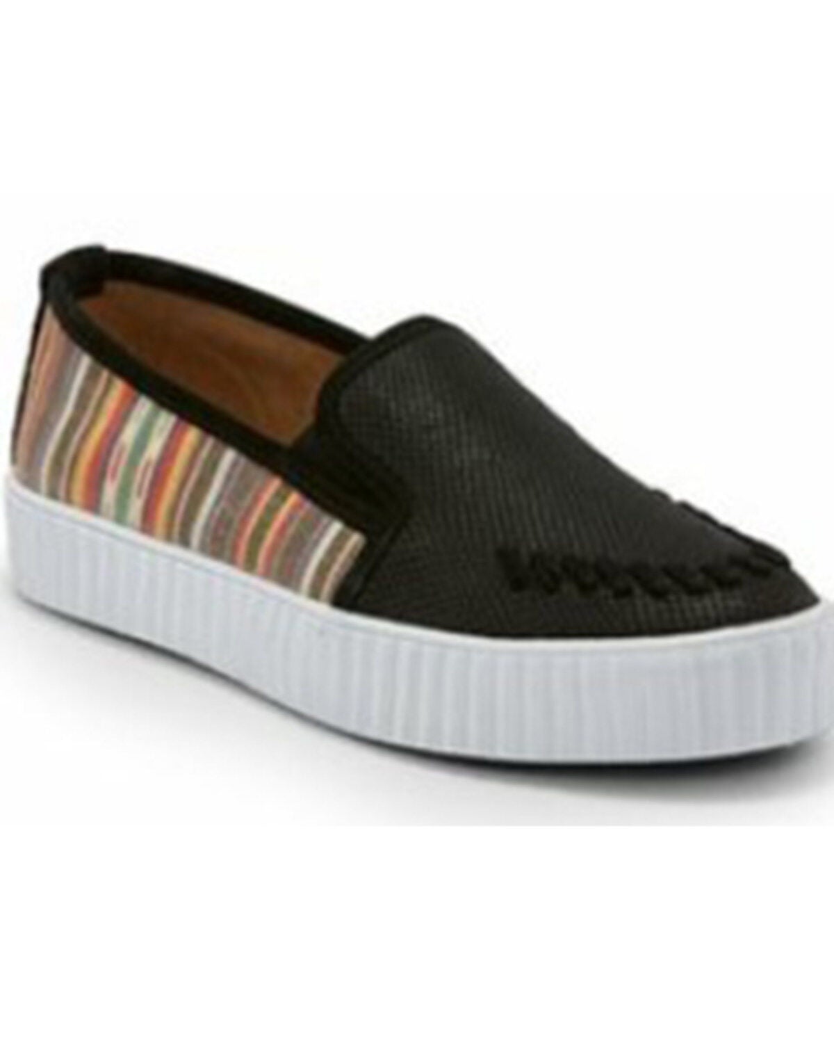 Justin Women's Helen Serape Print Slip-On Casual Shoe - Round Toe, Black, hi-res