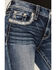 Image #4 - Miss Me Women's Medium Wash Embroidered 34" Bootcut Stretch Denim Jeans, Medium Wash, hi-res