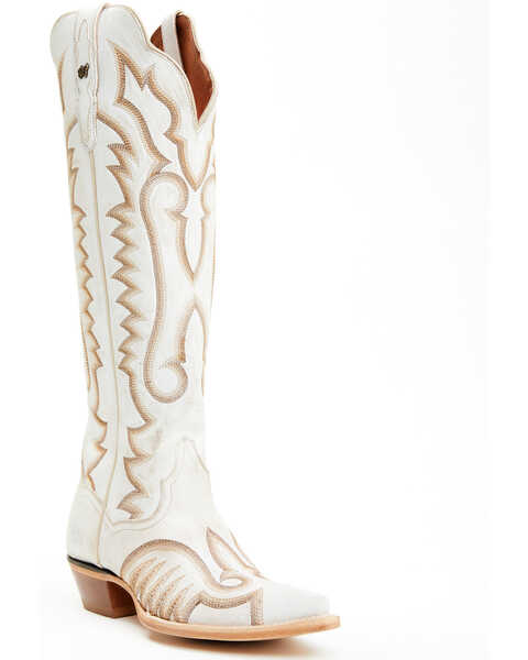 Dan Post Women's Josie Tall Western Boots - Snip Toe , White, hi-res