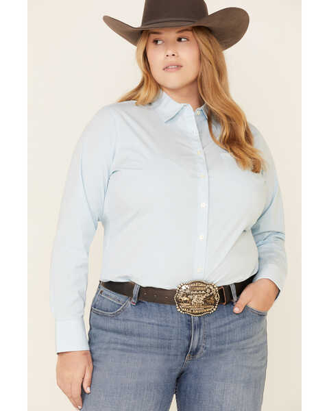 Image #1 - Ariat Women's Cactus Long Sleeve Western Shirt - Plus, , hi-res