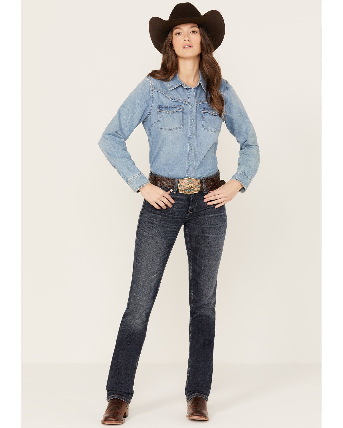 Image #3 - Ariat Women's Aubree Straight Missouri Jeans, , hi-res