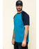 Image #3 - Hawx Men's Teal Midland Short Sleeve Baseball Work T-Shirt , Teal, hi-res