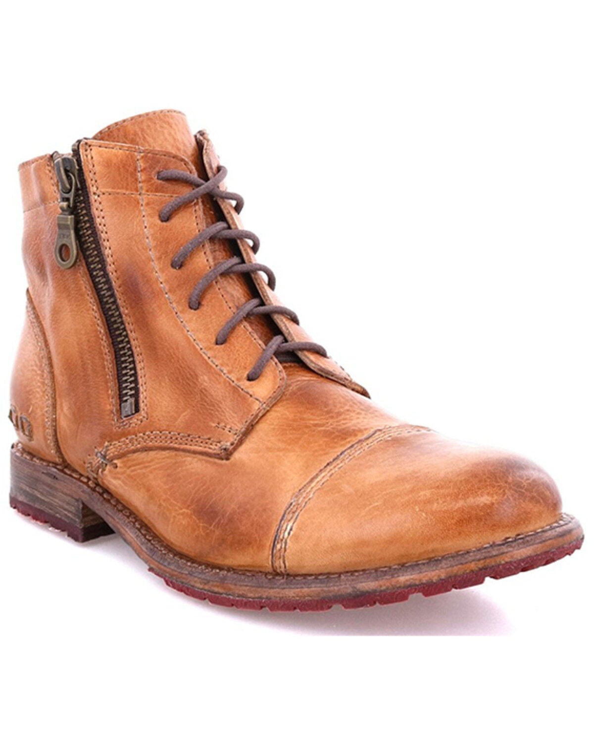 Bed Stu Women's Bonnie II Lace-Up Boots - Round Toe, Tan, hi-res