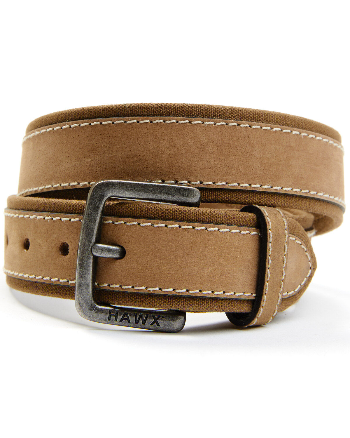 Image #1 - Hawx Men's Buff Brown Leather Belt, Brown, hi-res
