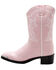 Image #3 - Durango Little Girls' Pink Western Boots - Round Toe, , hi-res