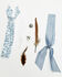 Image #1 - Boot Barn Paisley Western Hat Accessory Set, Blue, hi-res