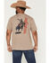 Image #1 - Wrangler Men's American Cowboy Short Sleeve Graphic T-Shirt, Taupe, hi-res