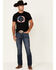 Image #2 - Rock & Roll Denim Men's Flag Logo Graphic Short Sleeve T-Shirt, Black, hi-res