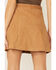 Stetson Women's Brown Lamb Suede Button-Down Mini Skirt, Tan, hi-res