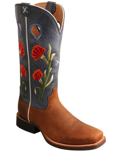 Image #1 - Twisted X Women's Floral Ruff Stock Western Boots - Square Toe, , hi-res