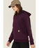 Image #2 - Carhartt Women's Relaxed Fit Midweight Logo Graphic Hoodie, Purple, hi-res