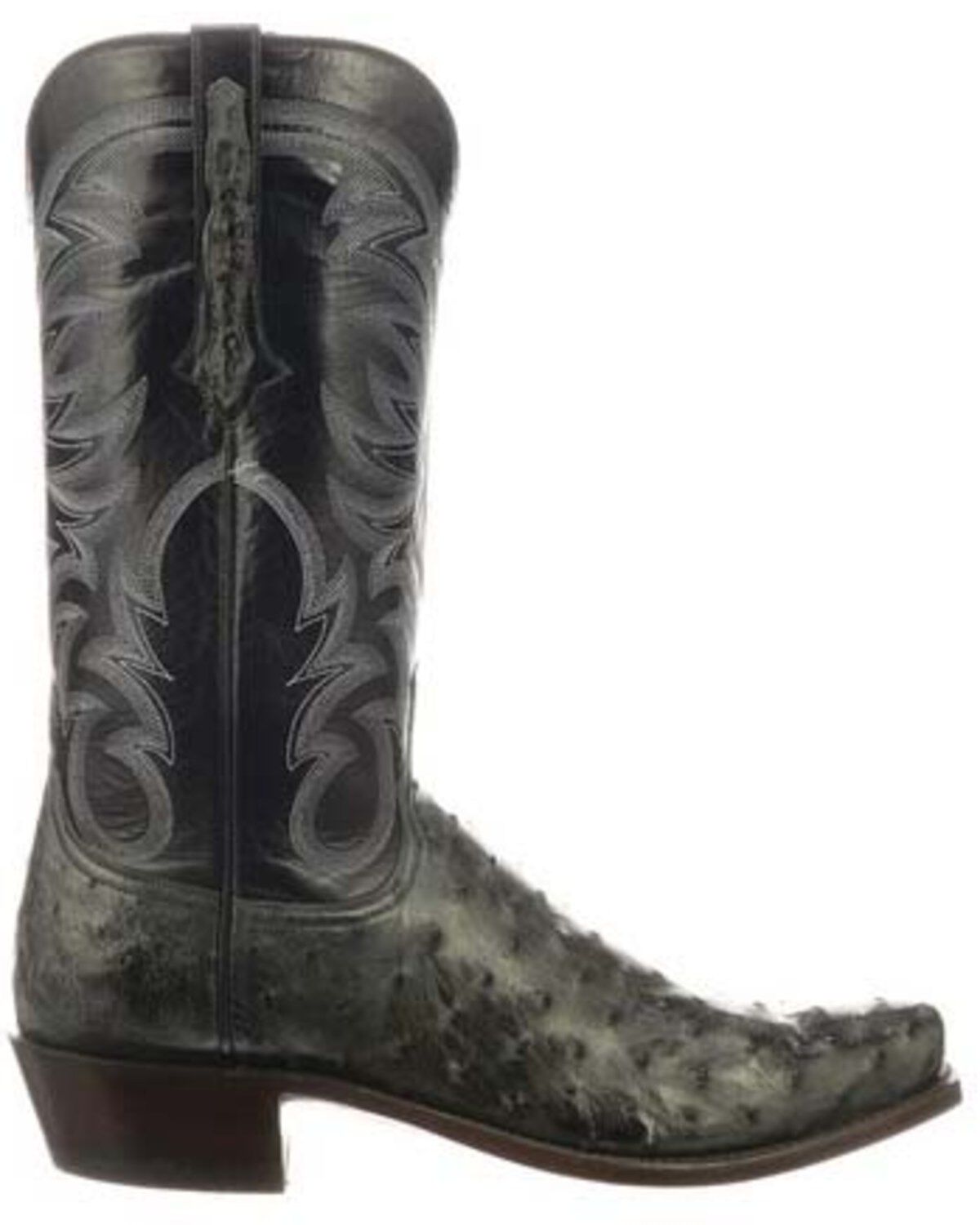 grey ostrich boots
