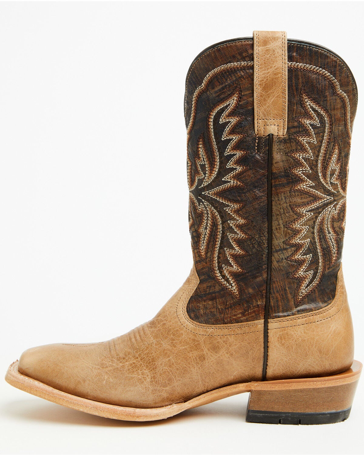 Image #3 - Ariat Men's Preston Western Boots - Broad Square Toe, Cream, hi-res