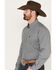 Cinch Men's Floral Medallion Print Button Down Western Shirt , Grey, hi-res