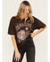 Cleo + Wolf Women's Desert Trip Oversized Graphic Tee, Chocolate, hi-res