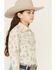 Image #2 - Ariat Girls' Desert Print Long Sleeve Snap Western Shirt, Tan, hi-res
