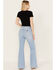 Image #3 - Rolla's Women's Bluebird Light Wash High Rise East Coast Flare Jeans, Light Wash, hi-res