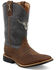 Twisted X Boys' Top Hand Western Boots - Broad Square Toe , Brown/blue, hi-res