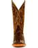 Horse Power Boys' Anderson Crocodile Print Western Boots - Square Toe, Chocolate, hi-res