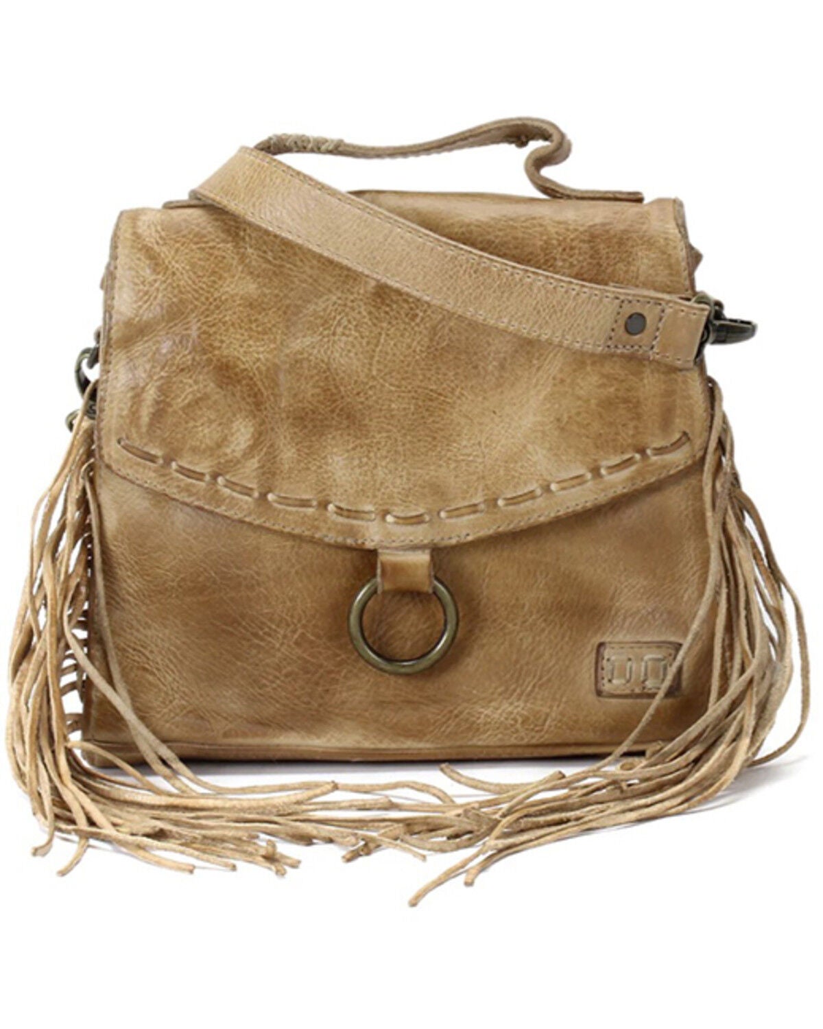 Bed Stu Women's Hidden Fringe Crossbody Bag, Tan, hi-res