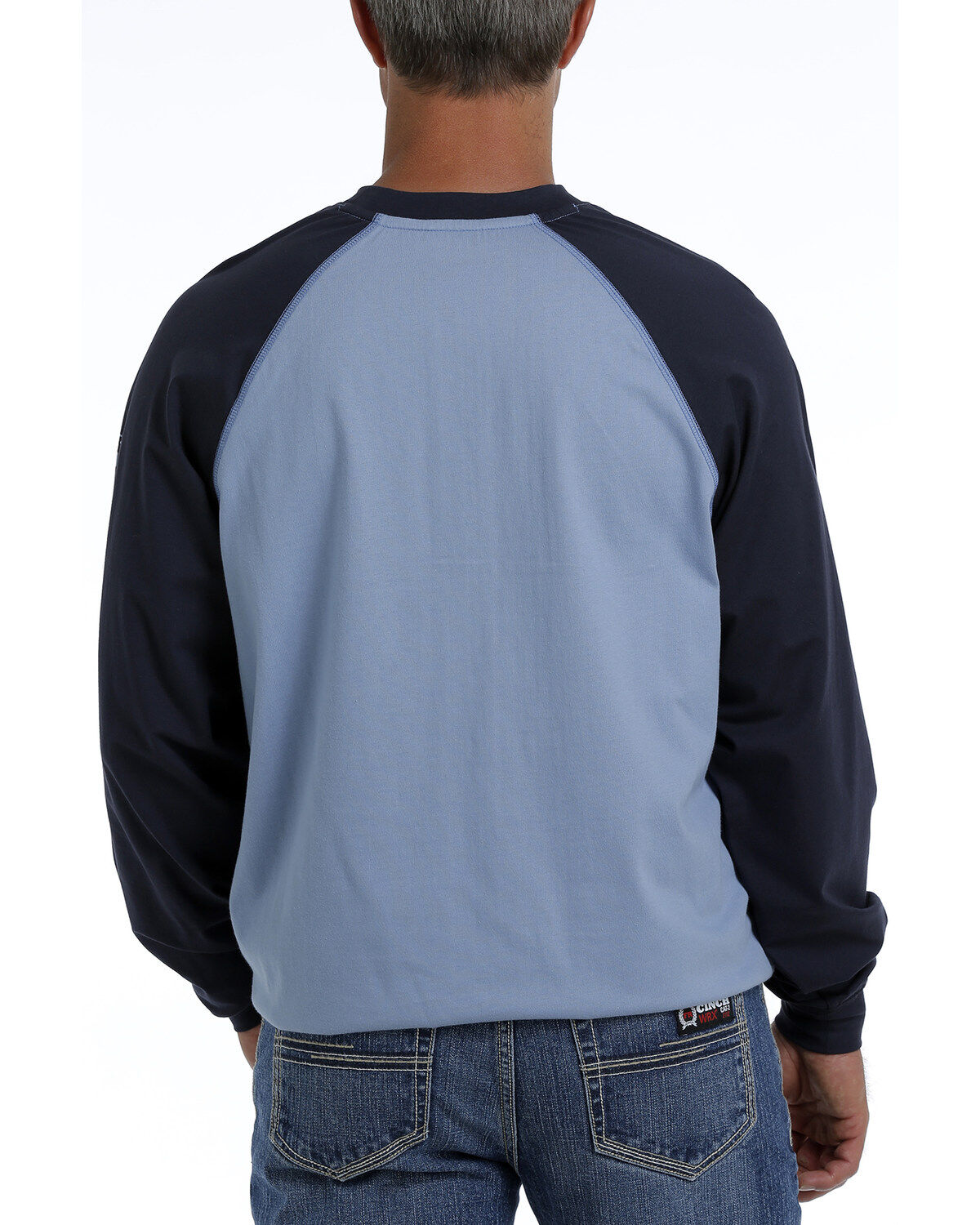 Image #2 - Cinch Men's FR Raglan Stretch Long Sleeve Work Shirt, , hi-res