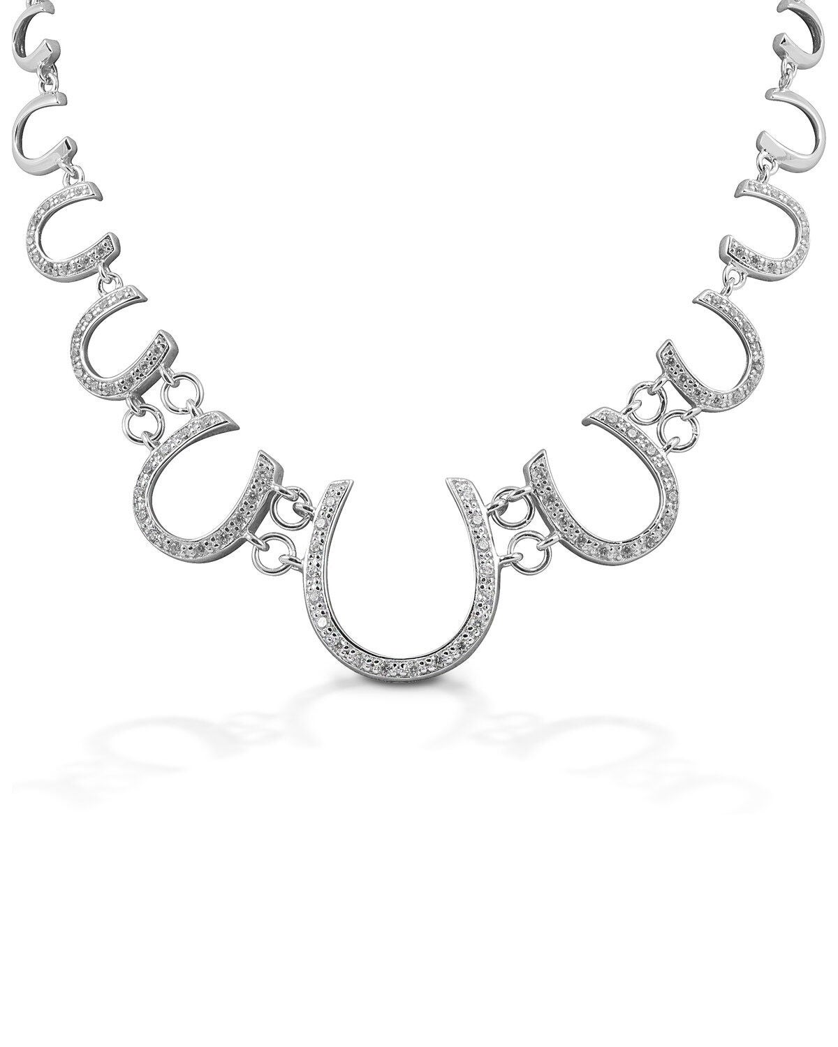 Kelly Herd Women's Multi Horseshoe Necklace, Silver, hi-res