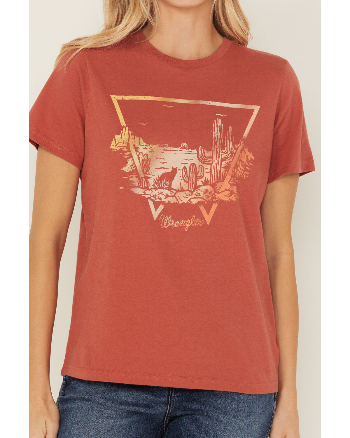 Product Name:  Wrangler Women's Desert Logo Short Sleeve Graphic Tee