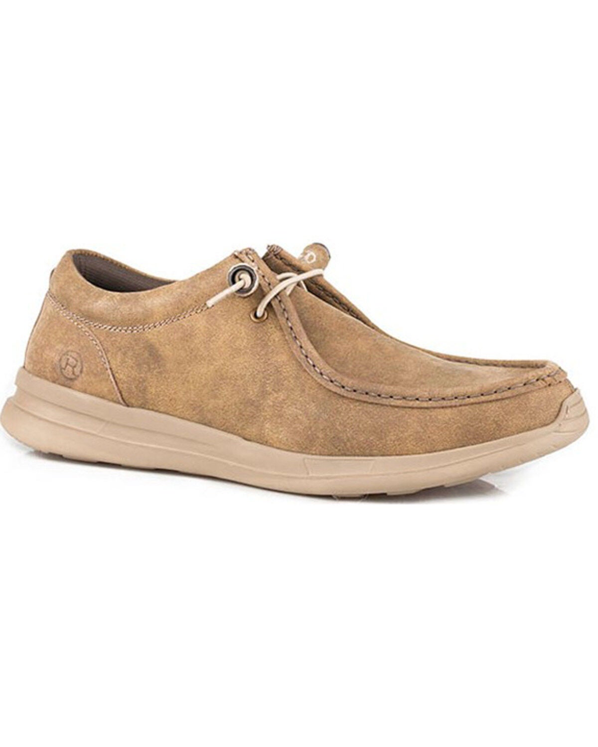 Roper Men's Chillin Low Eyelet Chukka Casual Leather Shoes, Tan, hi-res