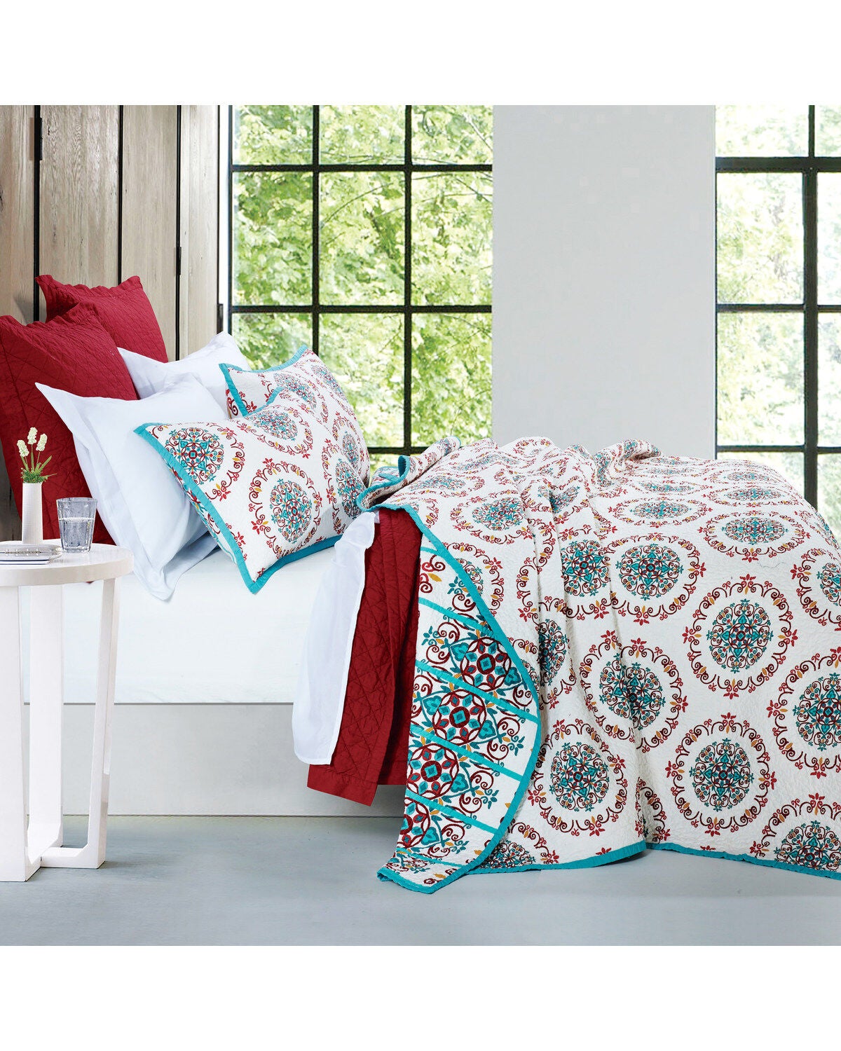 HiEnd Accents Multi Sonora Twin Quilt Bed Set - 2 Piece