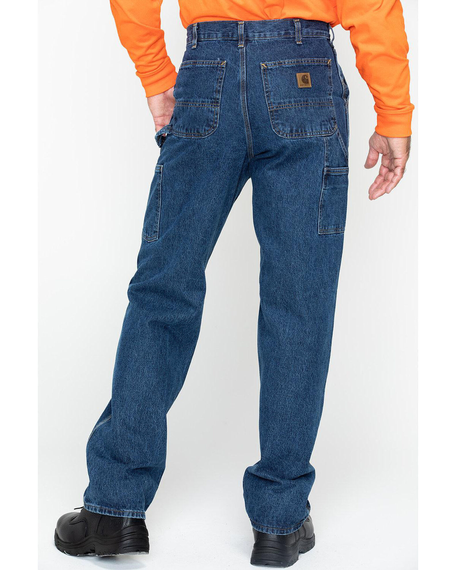 Carhartt Flame Resistant Signature Denim Dungaree Work Jeans Big Tall