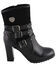 Image #3 - Milwaukee Leather Women's Block Heel Triple Strap Riding Boots - Round Toe, Black, hi-res