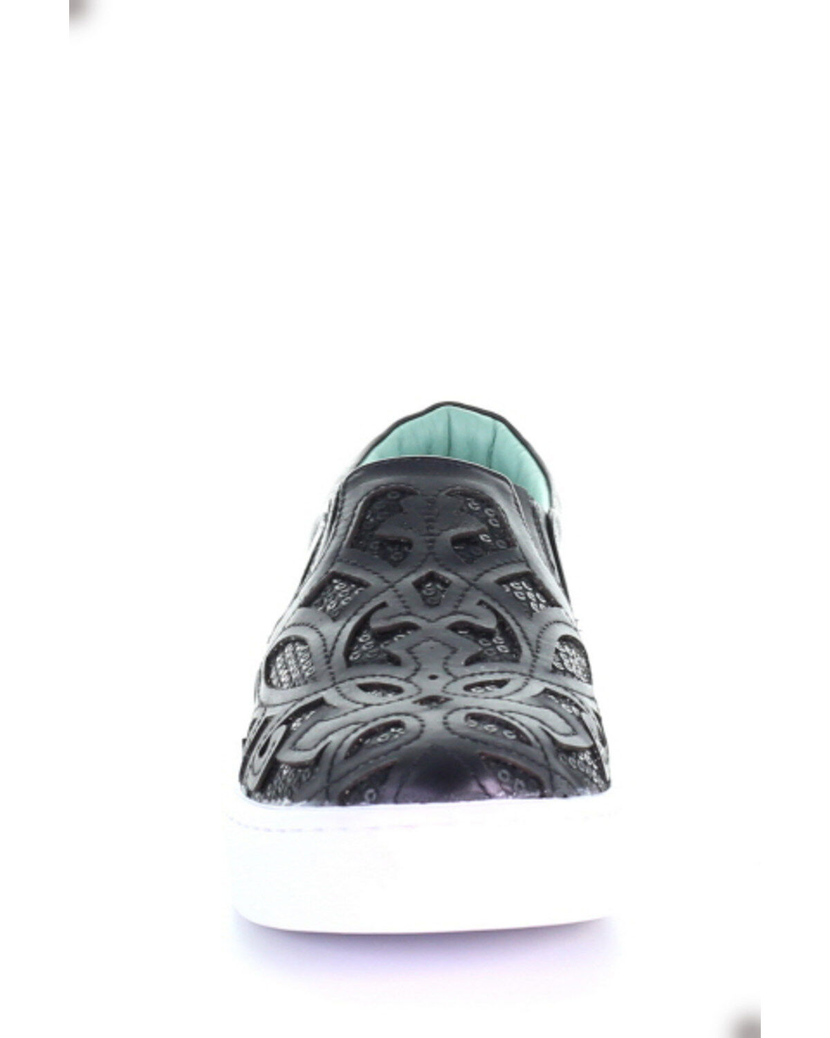 Image #5 - Corral Women's Black Inlay & Embroidery Sneakers, Black, hi-res