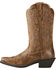 Image #2 - Ariat Women's Round Up Square Toe Western Boots, Lt Brown, hi-res