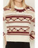 Image #3 - Ariat Women's Southwestern Print Sweater, Cream, hi-res