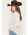 Image #2 - Levi's Women's Teodora Long Sleeve Pearl Snap Western Shirt, Light Grey, hi-res