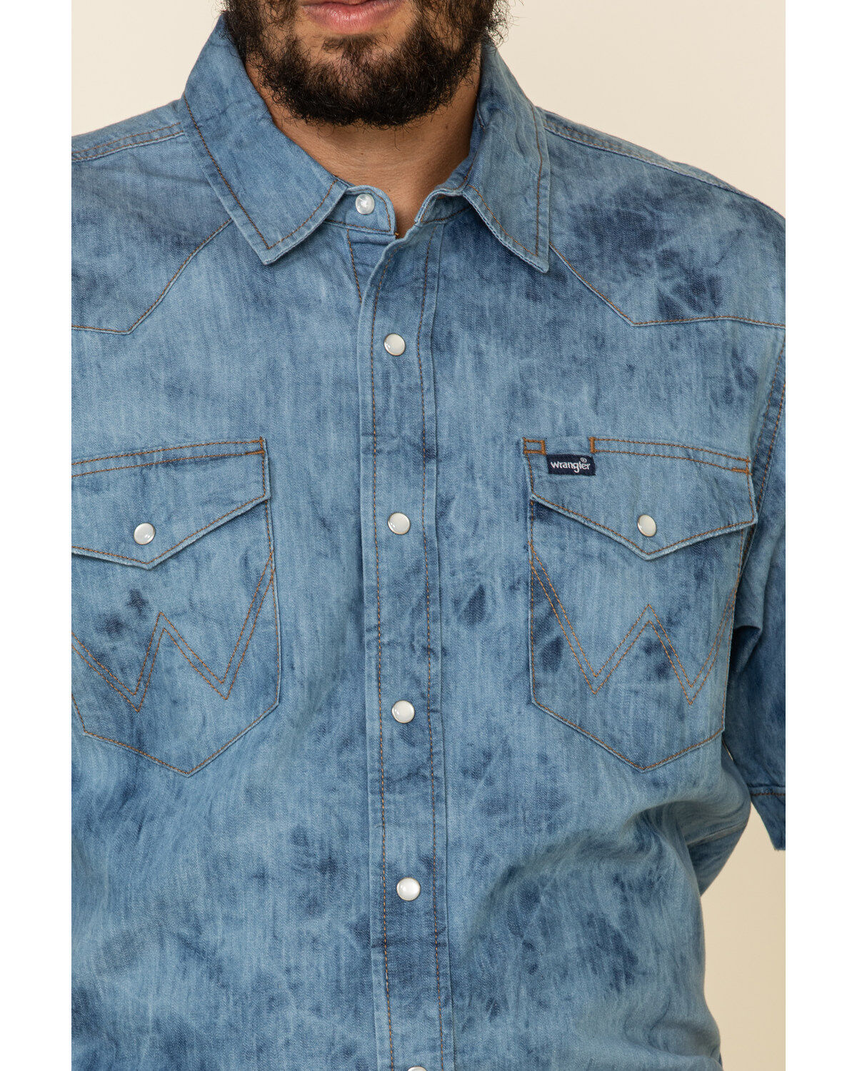 indigo denim shirt men's short sleeve