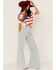 Shyanne Women's Americana Southwestern Flag Cold Shoulder Graphic Tee, Ivory, hi-res