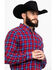 Levi's Men's Red Mondy Plaid Long Sleeve Western Flannel Shirt , Red, hi-res