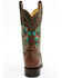 Image #6 - Corral Women's Studded Floral Embroidery Western Boots - Square Toe, , hi-res