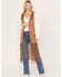 Shyanne Women's Faux Suede Fringe Vest, Brown, hi-res