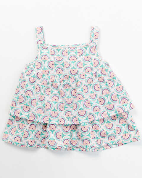 Image #3 - Wrangler Infant Girls' Sleeveless Ruffle Dress, Teal, hi-res
