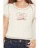 Image #3 - Self Esteem Girls' Cowgirl Club Short Sleeve Graphic Tee, Off White, hi-res