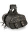 Image #3 - Milwaukee Leather Zip-Off Studded Throw Over Rounded Saddle Bag, Black, hi-res